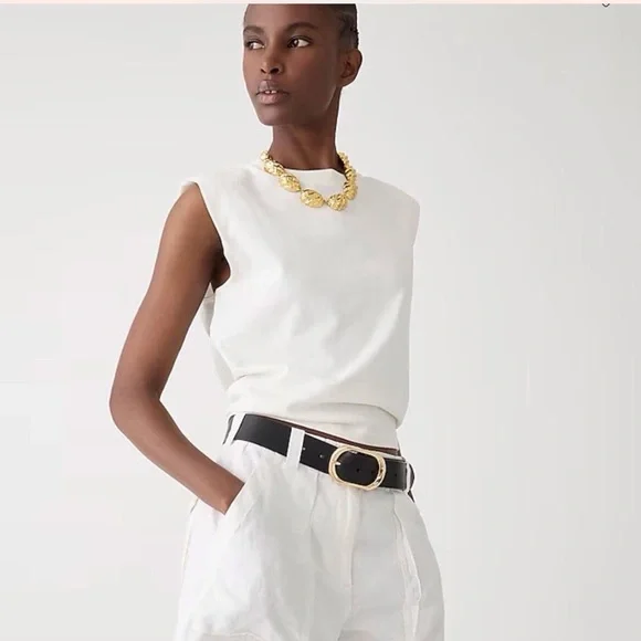 J. Crew Structured Muscle T-Shirt in Mariner Cotton, Size Small, BY399 $49.50 - Picture 1 of 6